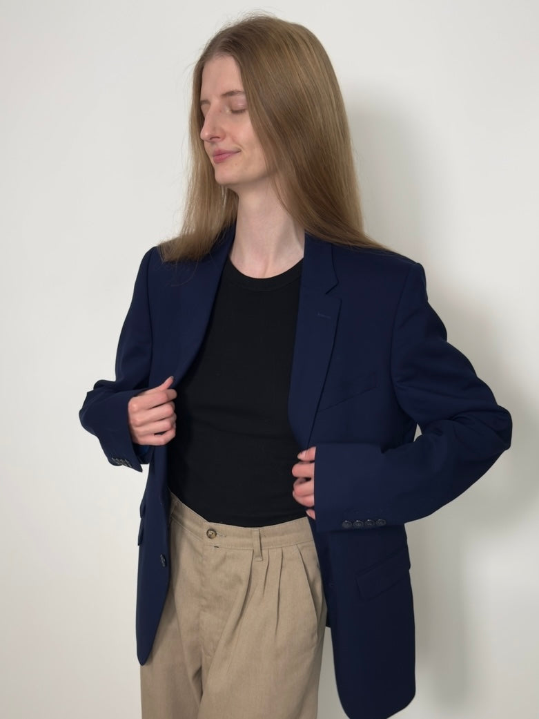 Navy Blue Statement Blazer str. 38