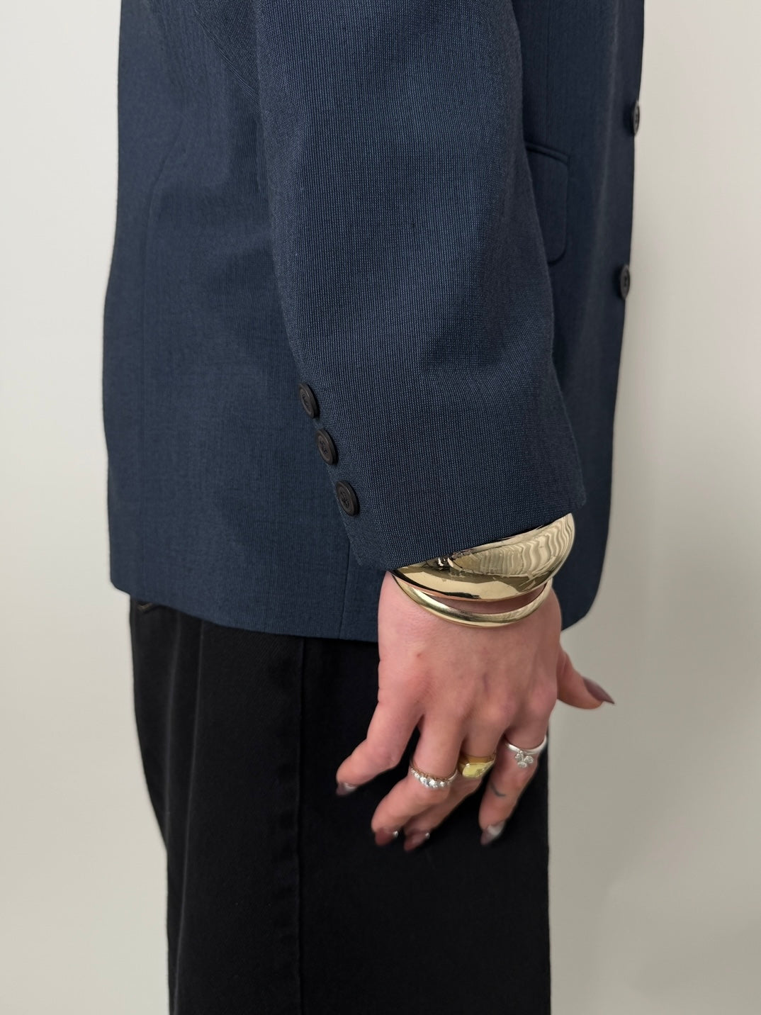 Wool Blend Statement Blazer str. 40