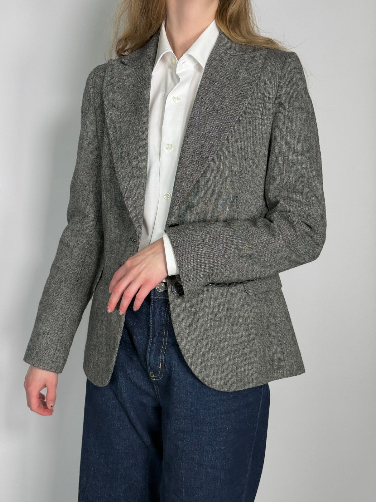 Melange Wool Blend Blazer str. 36