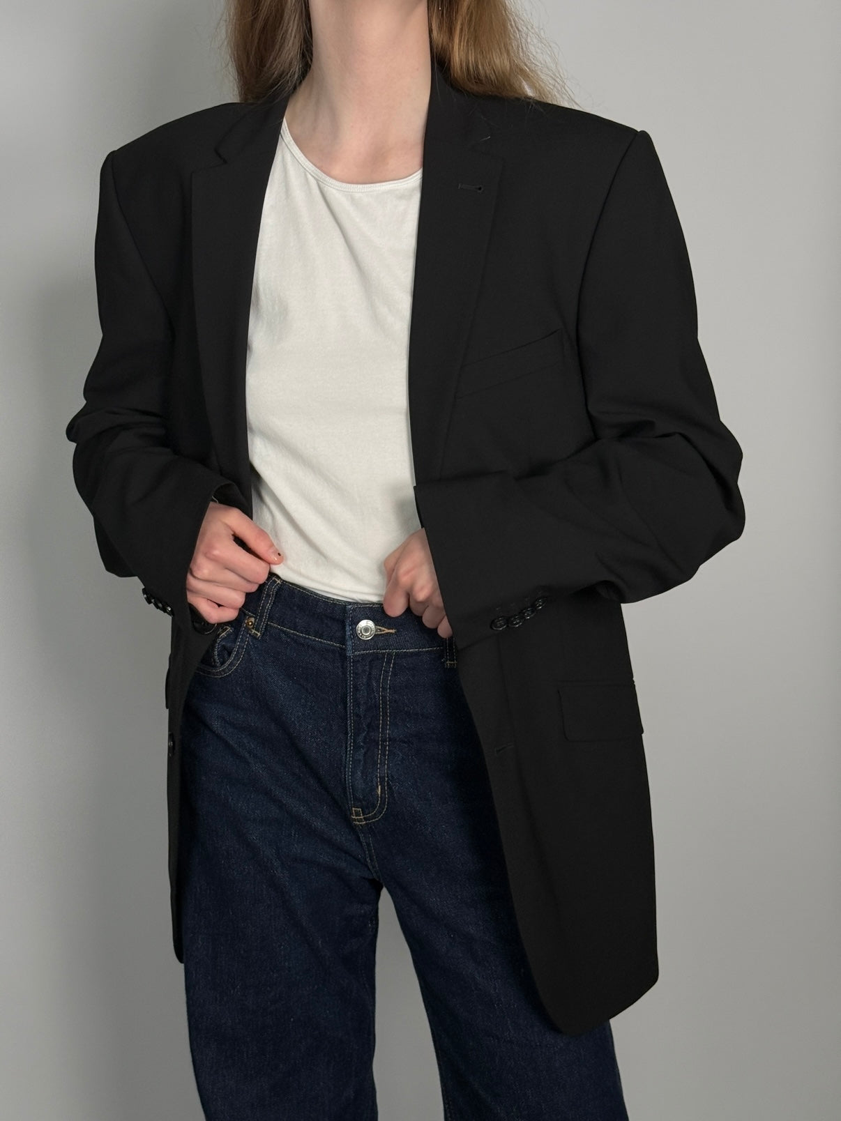 Wool Blend Statement Blazer str. 40
