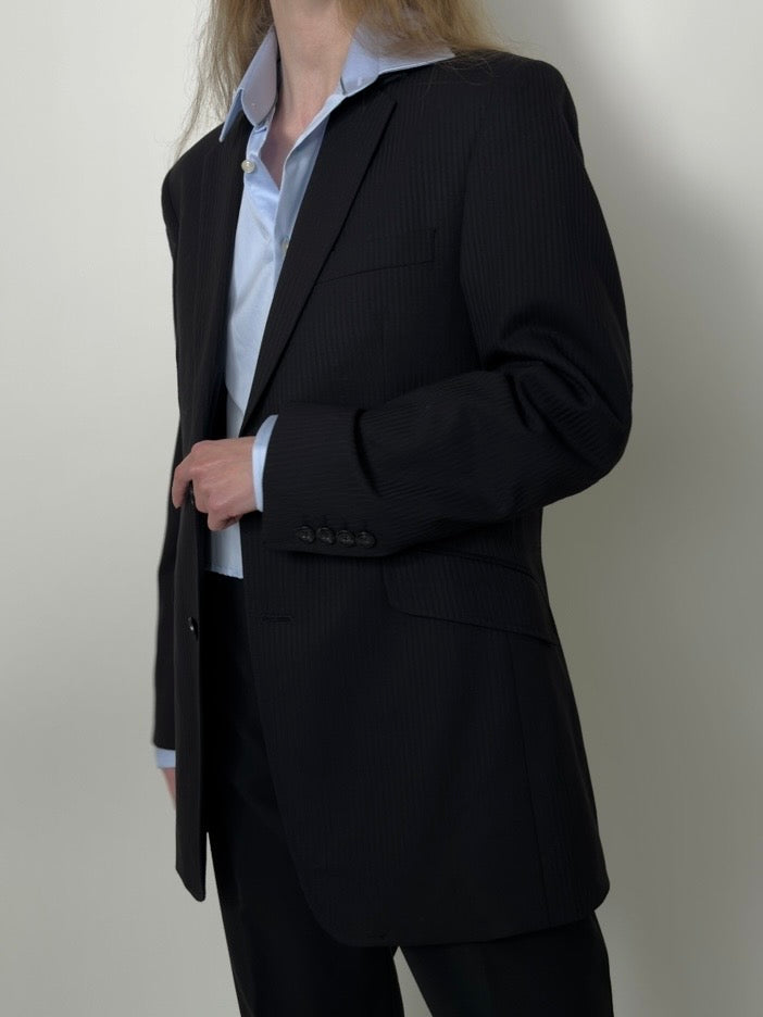 Striped Wool Blend Blazer str. 38