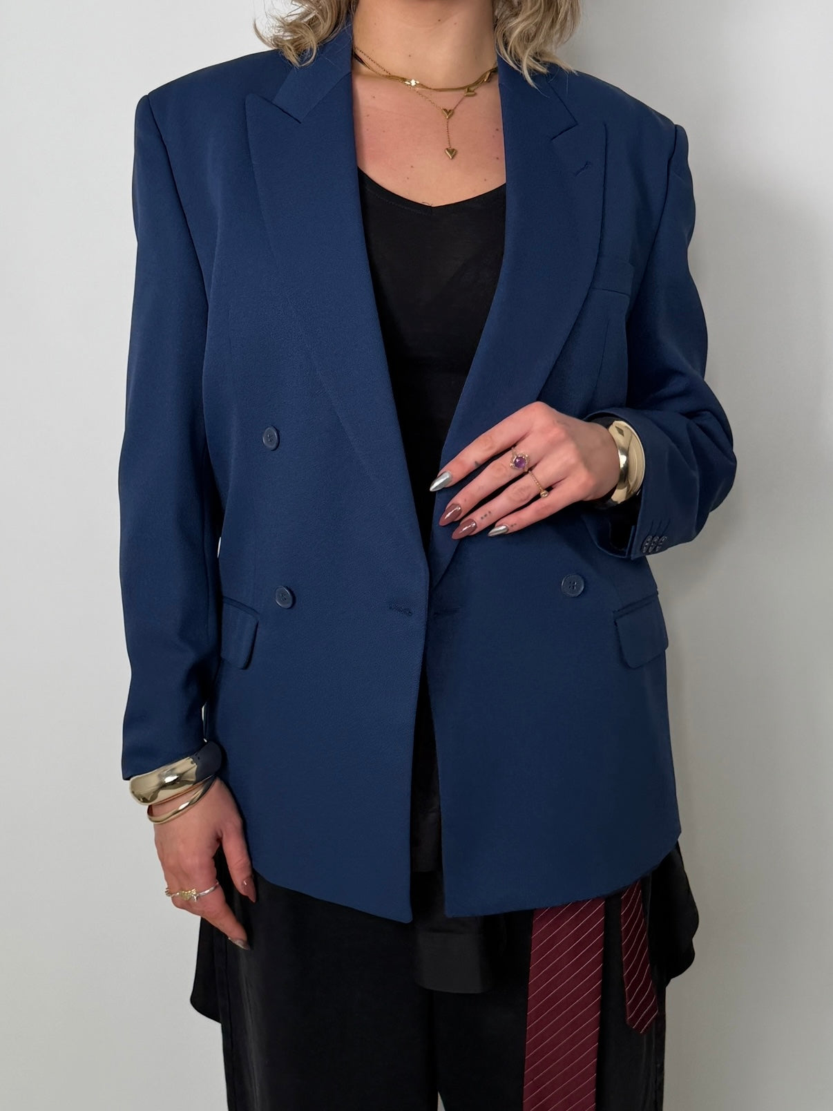 Royal Blue Double Breasted Blazer str. 42