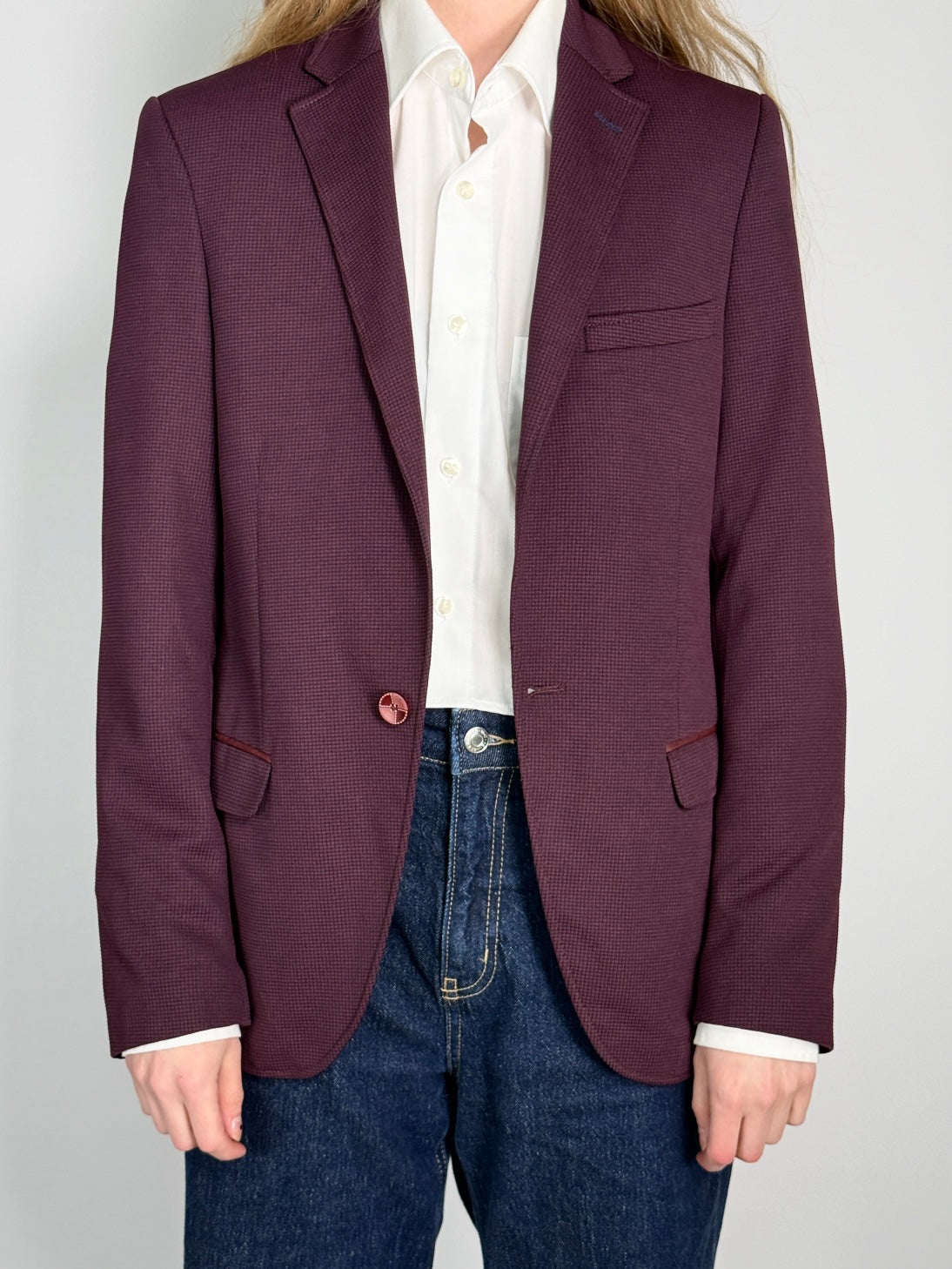 Purple Checkered Blazer str. 38