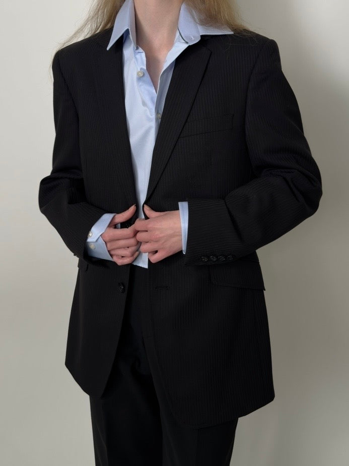 Striped Wool Blend Blazer str. 38