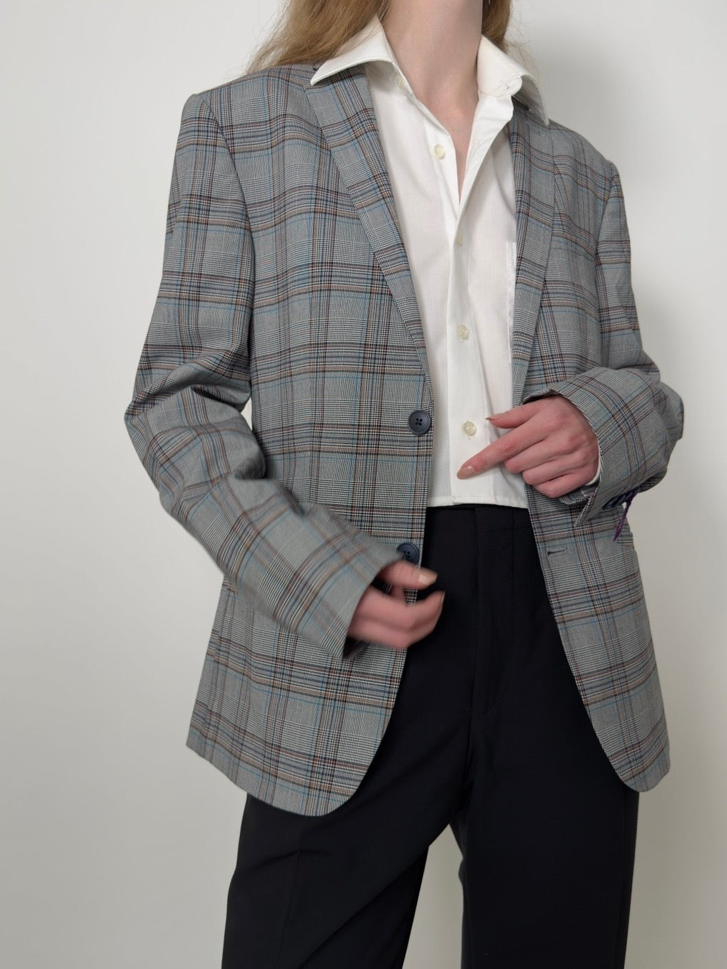 Classic Checkered Blazer str. 38