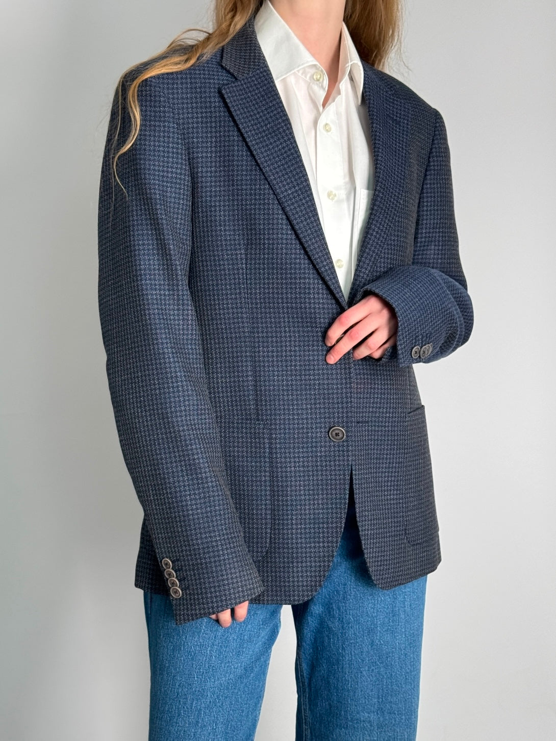 Structured Blue Blazer str. 40