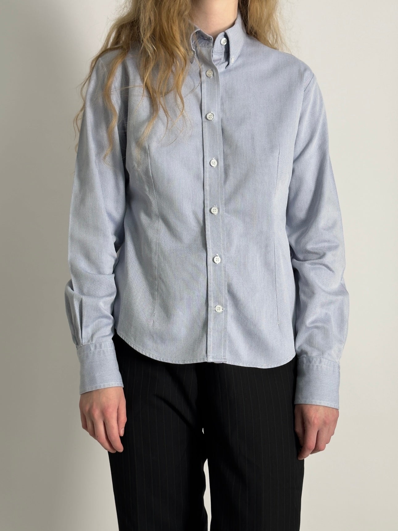 Blue Cropped Shirt str. S/M