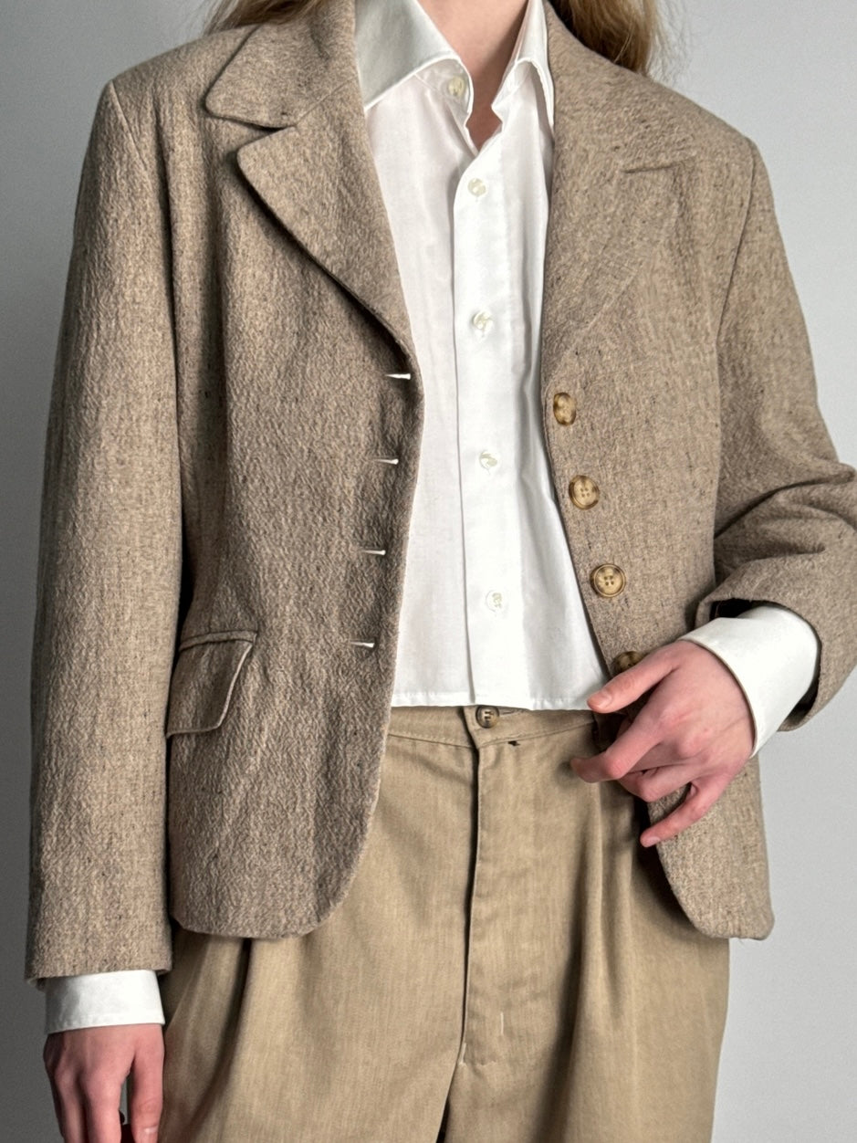Melange Wool Blend Blazer str. 38