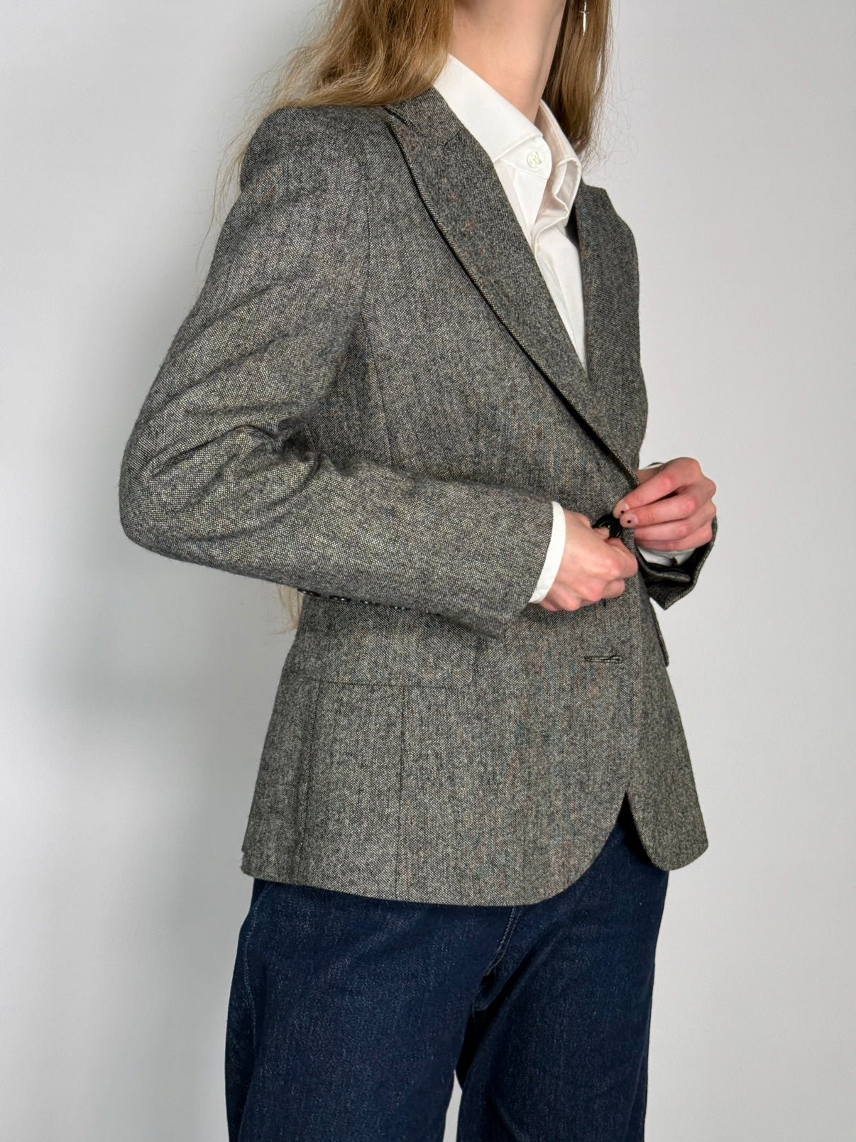 Melange Wool Blend Blazer str. 36