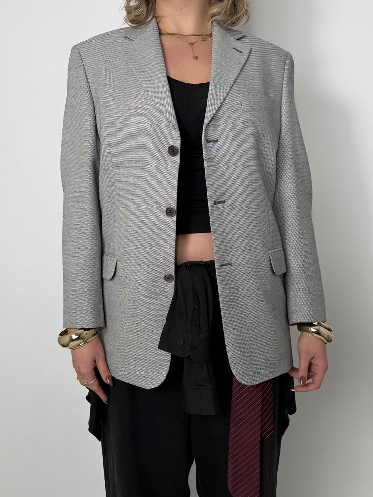Textured Wool Blend Blazer str. 42