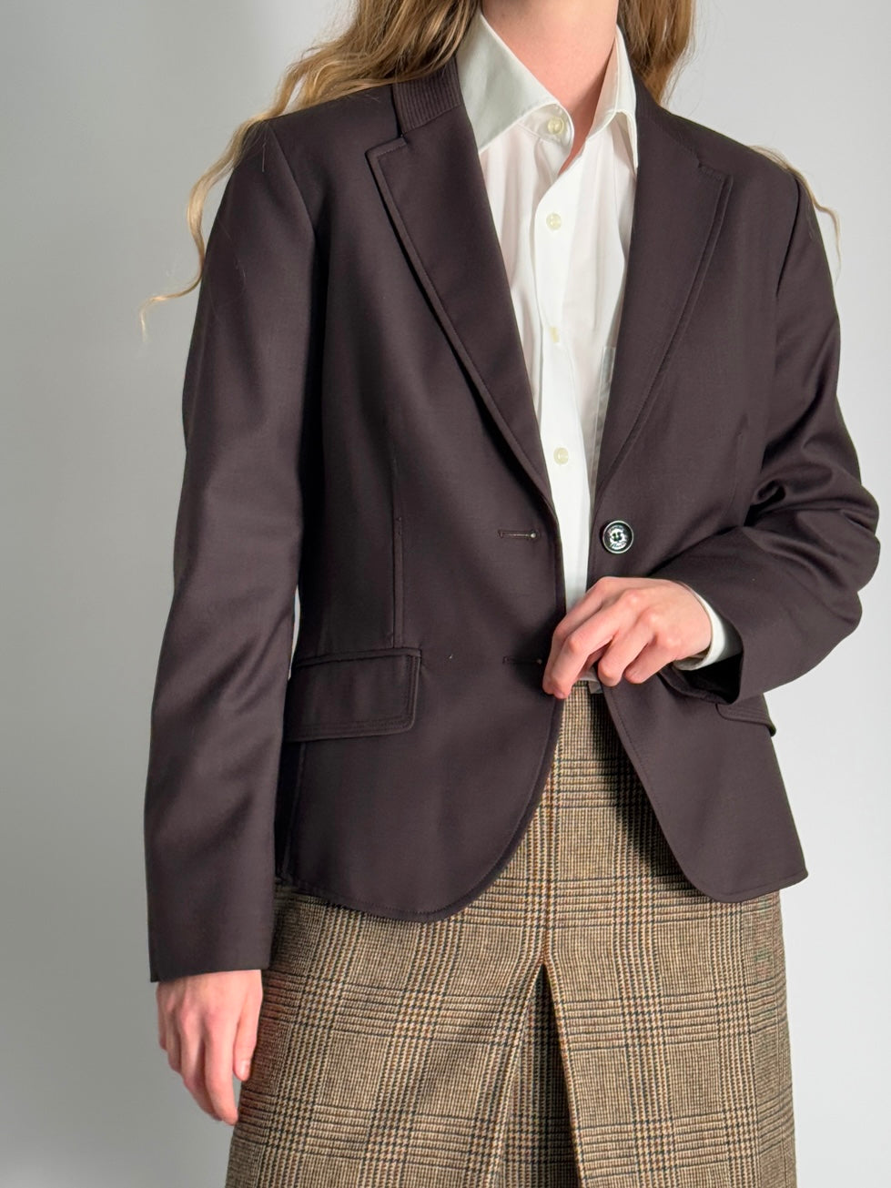 Fitted Brown Blazer str.38