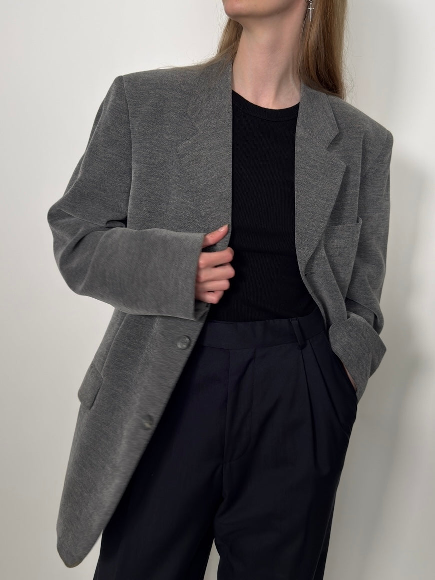 Grey Melange Blazer str. 42