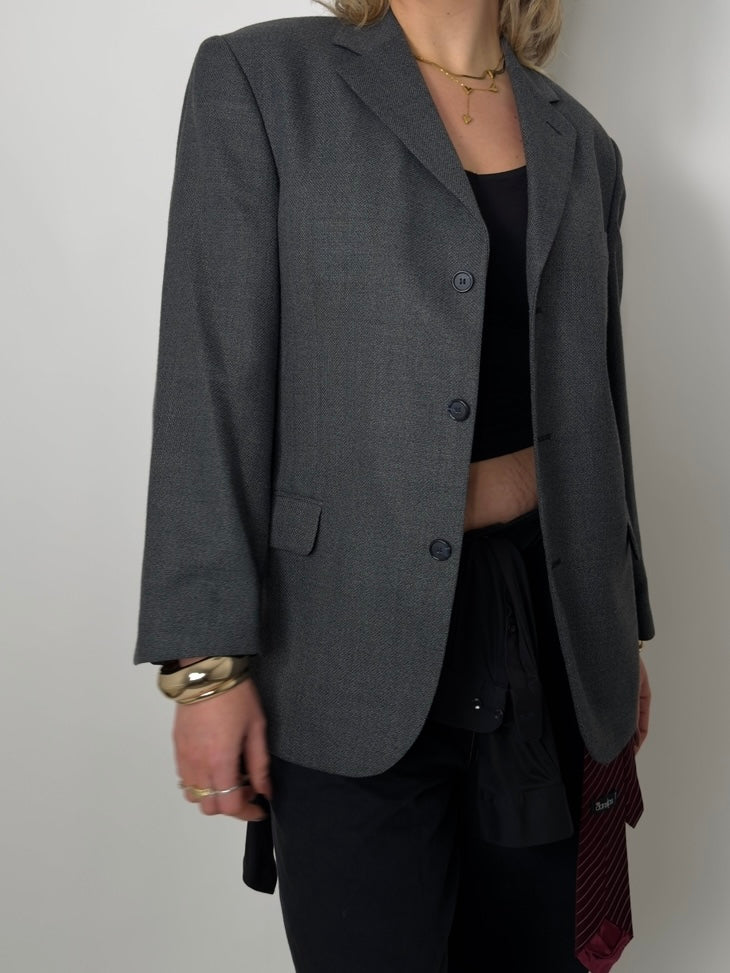 Melange Wool Blend Blazer str. 42