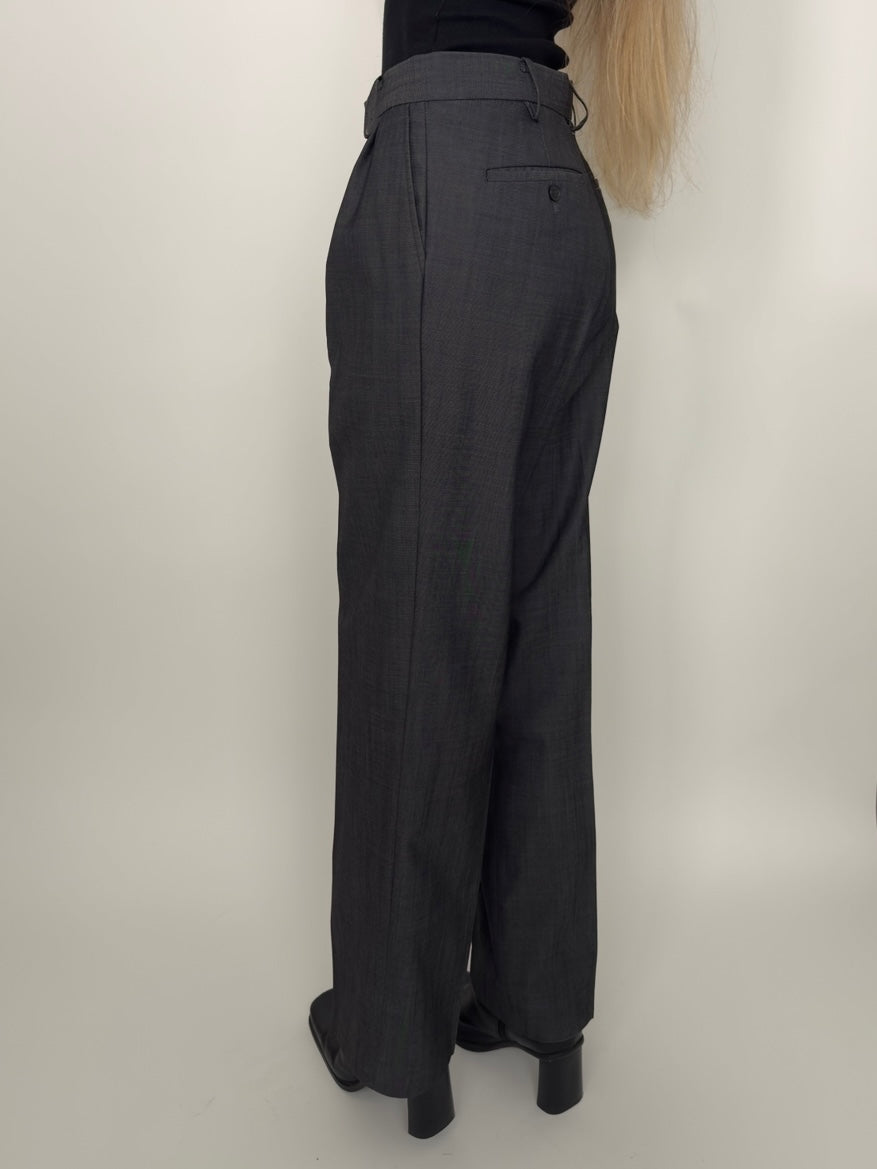 Pleated Wool Blend Trousers str. 38