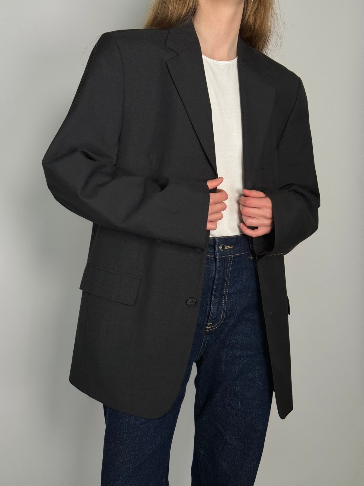 Wool Blend Statement Blazer str. 40