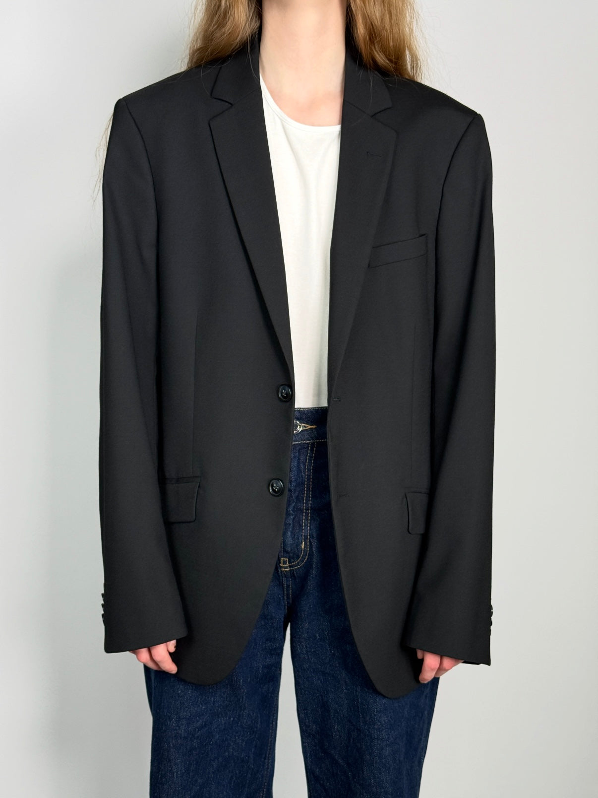 Wool Blend Statement Blazer str. 40