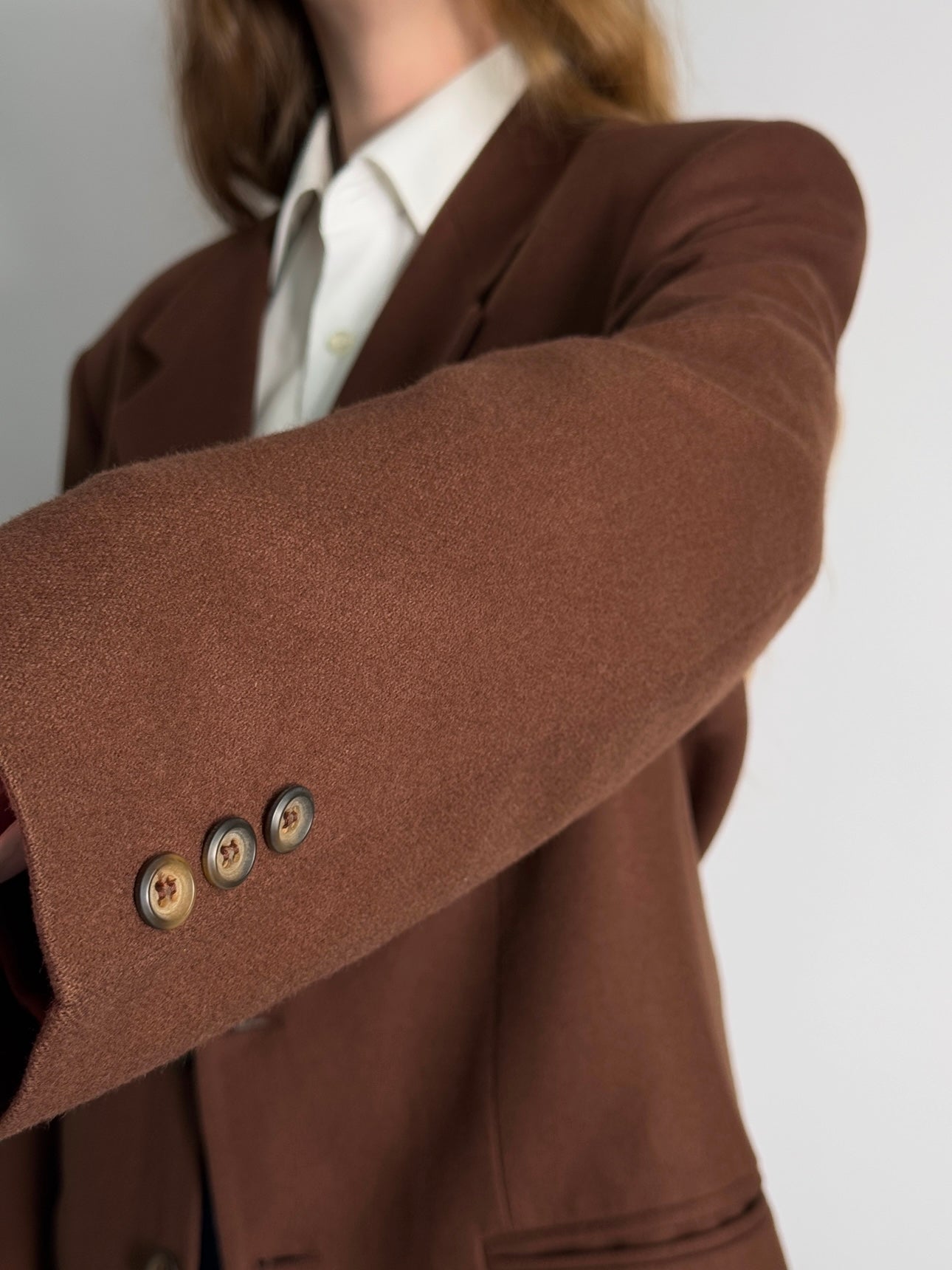 Brown Wool Blazer str. 42