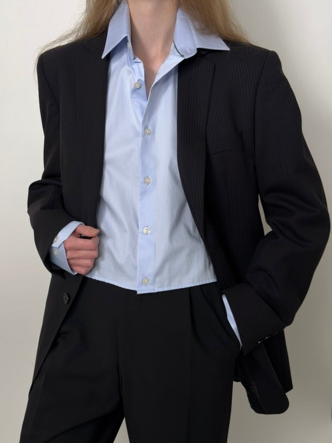 Striped Wool Blend Blazer str. 38