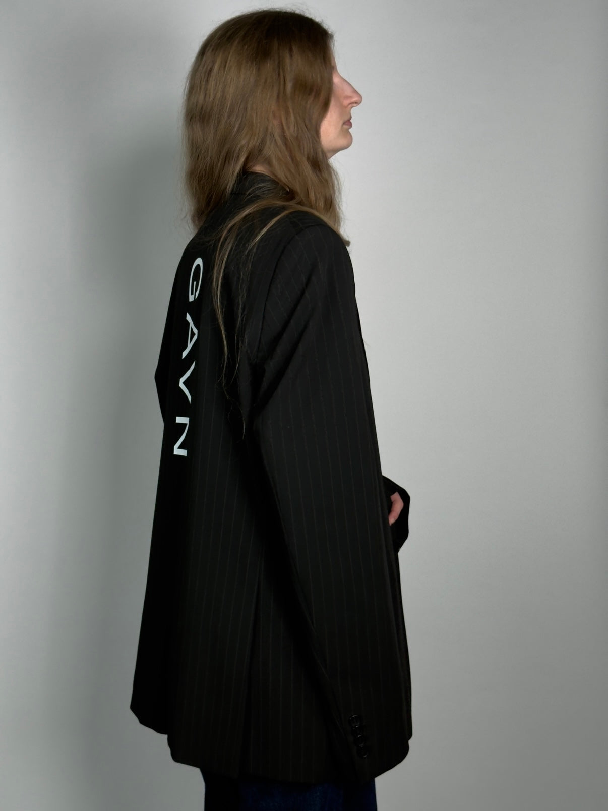 Pinstripe Statement Blazer str. 40