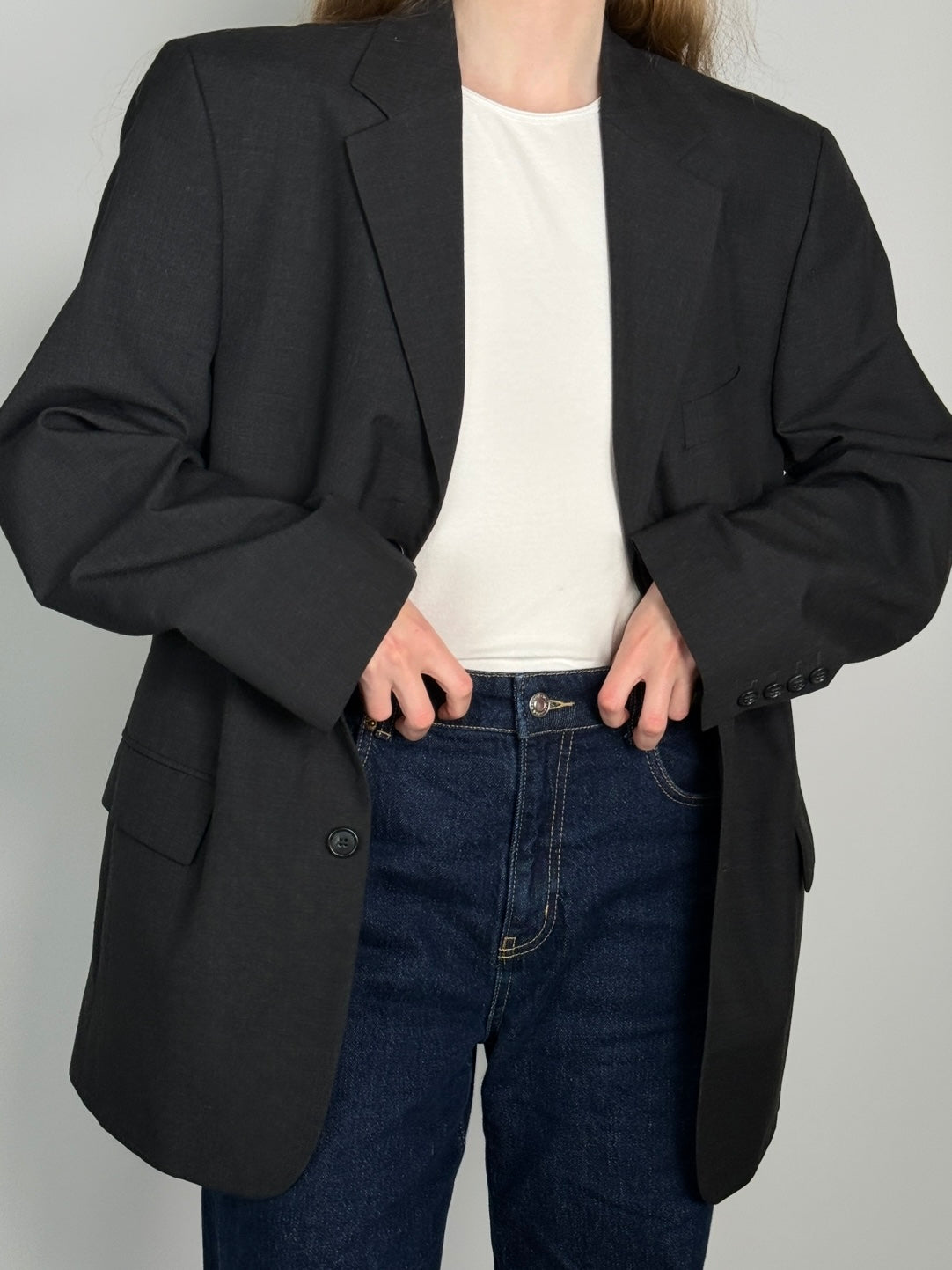 Wool Blend Statement Blazer str. 40