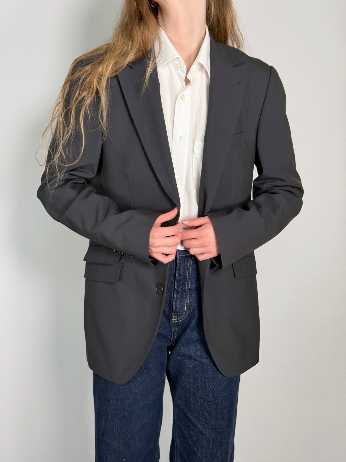 Grey Statement Blazer str. 40