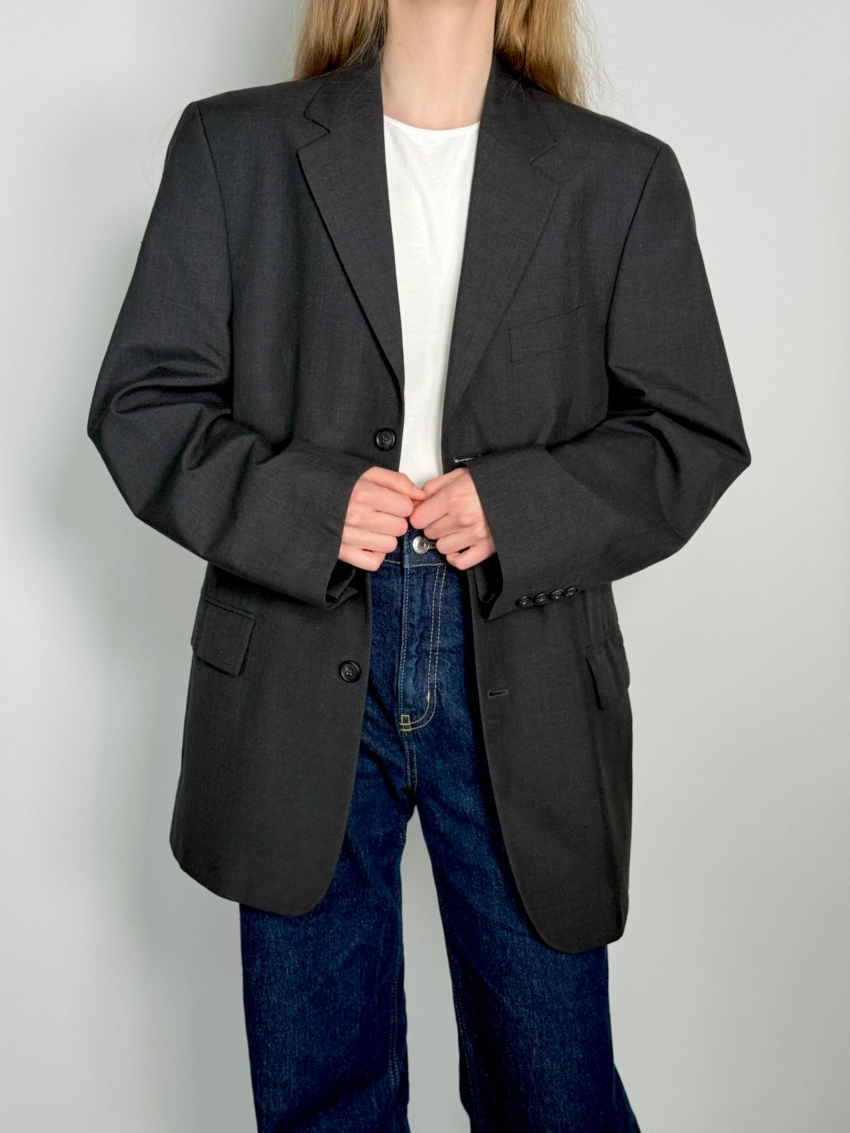 Wool Blend Statement Blazer str. 40
