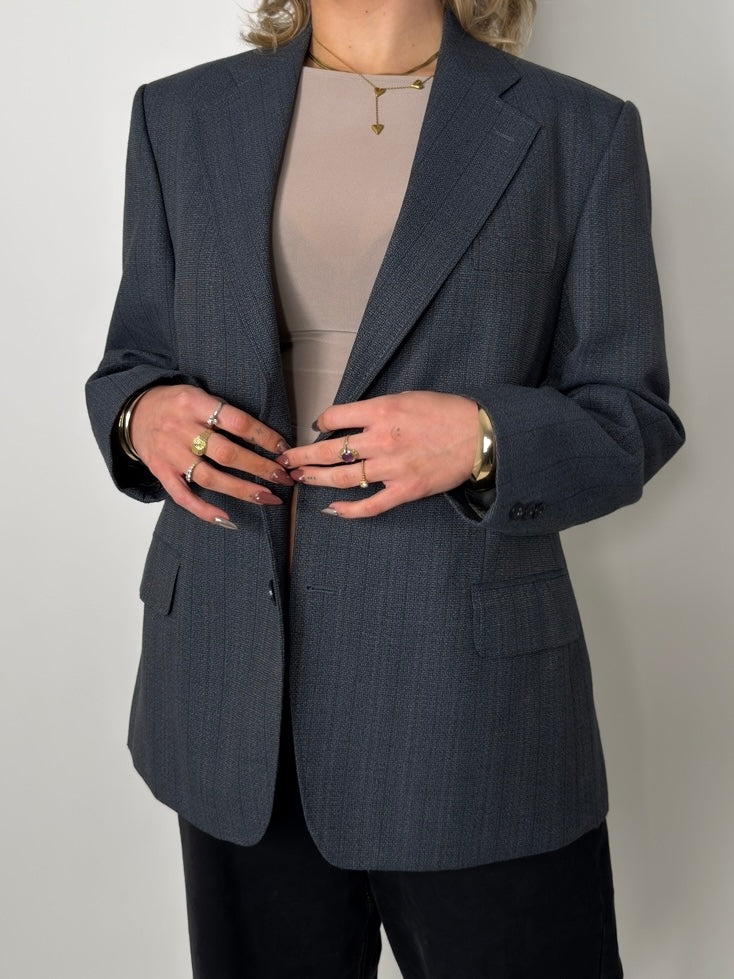 Pinstripe Wool Blend Blazer str. 42