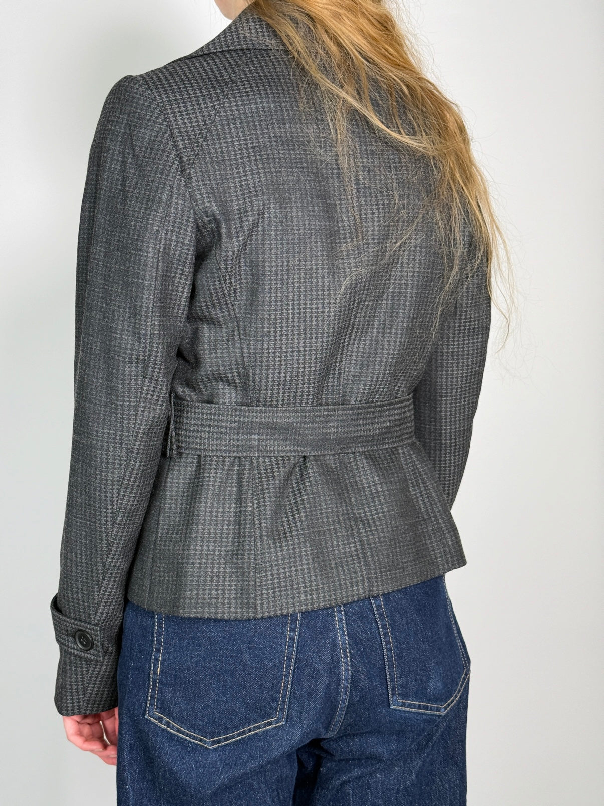 Belted Wool Blend Blazer str. 38