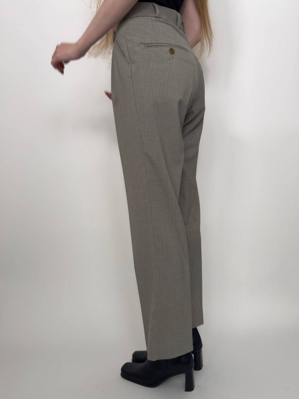 Pleated Pinstripe Trousers str. 34