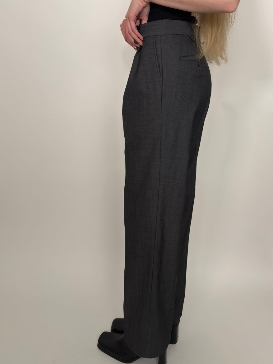 Pleated Wool Blend Trousers str. 38