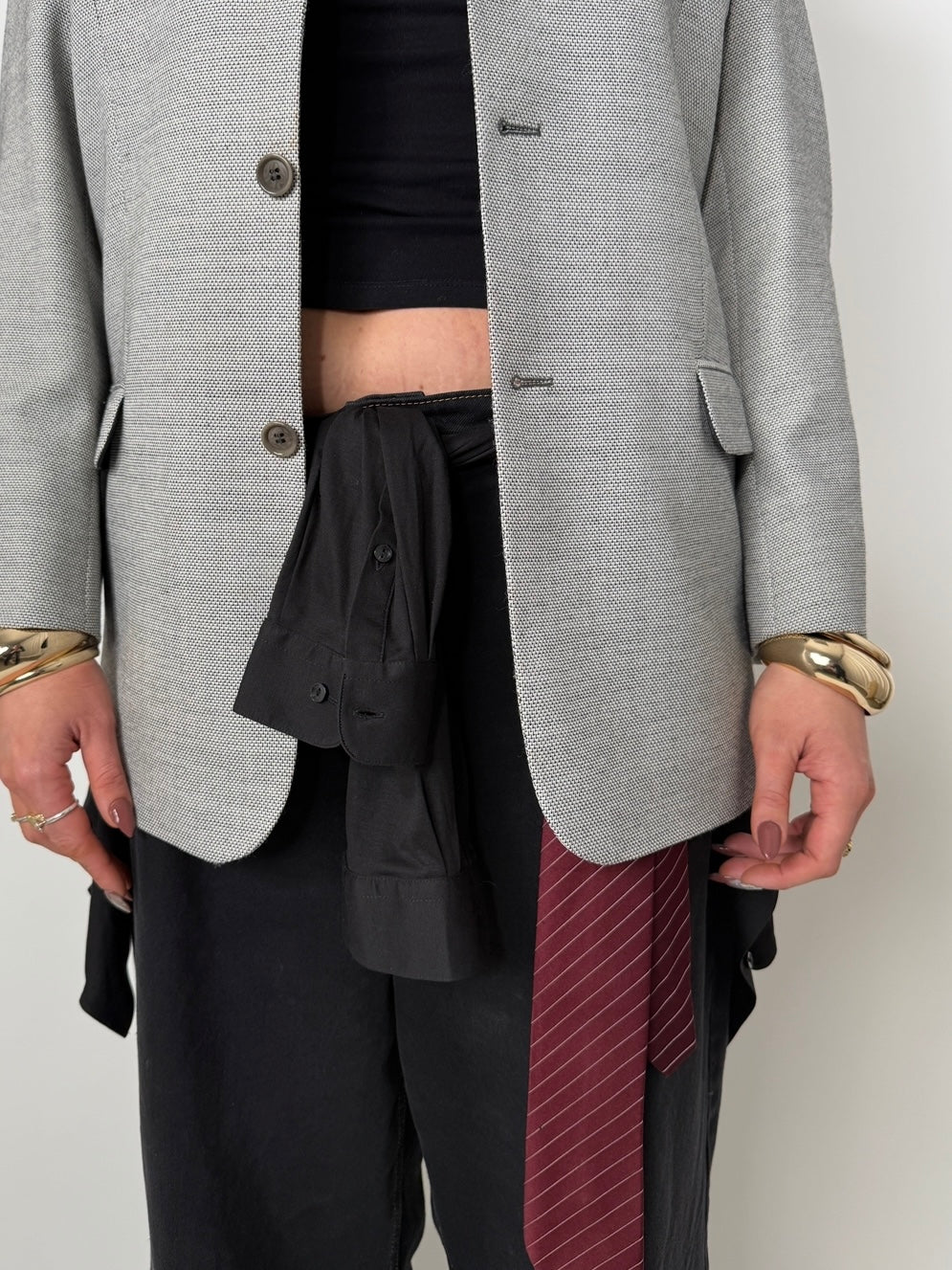 Textured Wool Blend Blazer str. 42