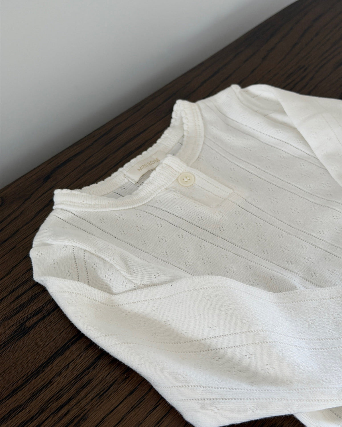 POINTELLE BLOUSE WITH BUTTONS
