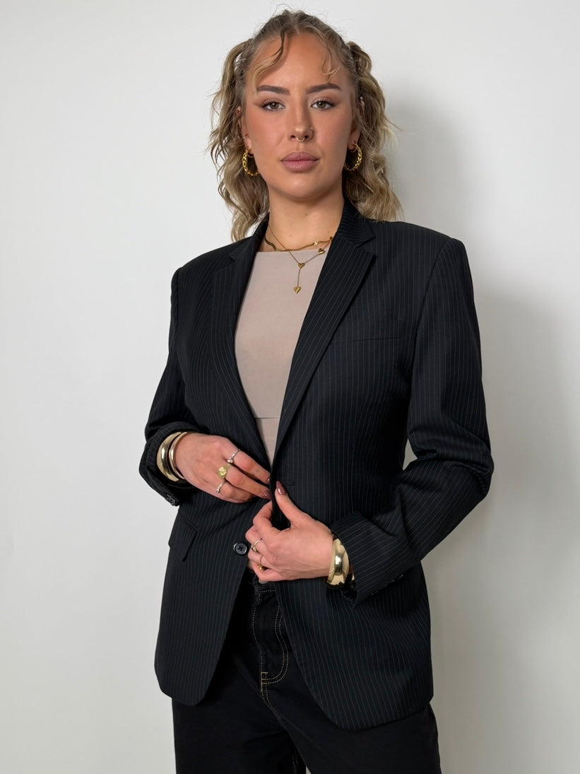 Blue Pinstripe Blazer str. 42