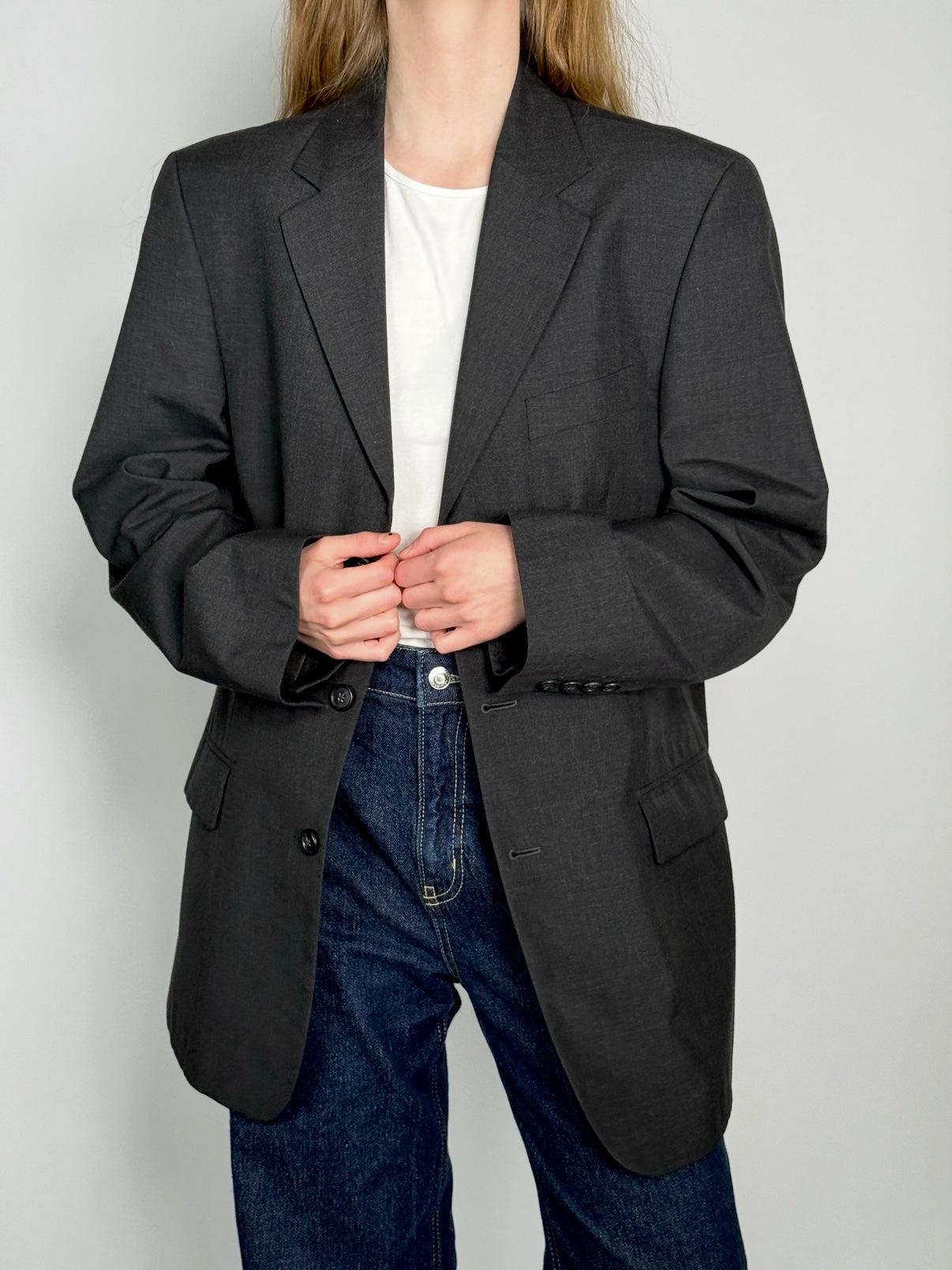 Wool Blend Statement Blazer str. 40