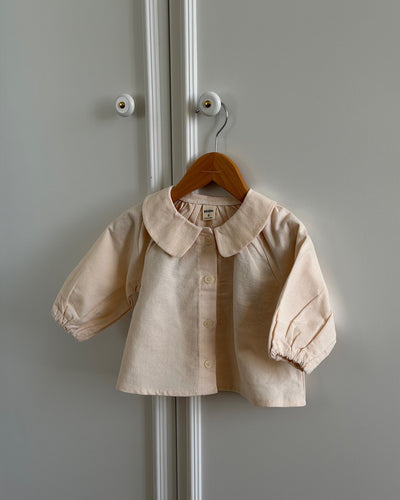 CREAM BLOUSE WITH PETER PAN COLLAR