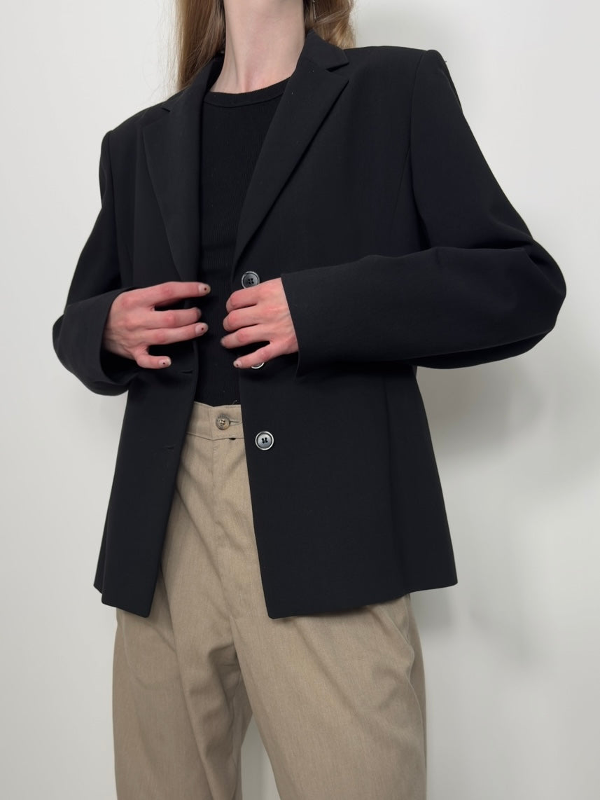 Fitted Wool Blend Blazer str. 38