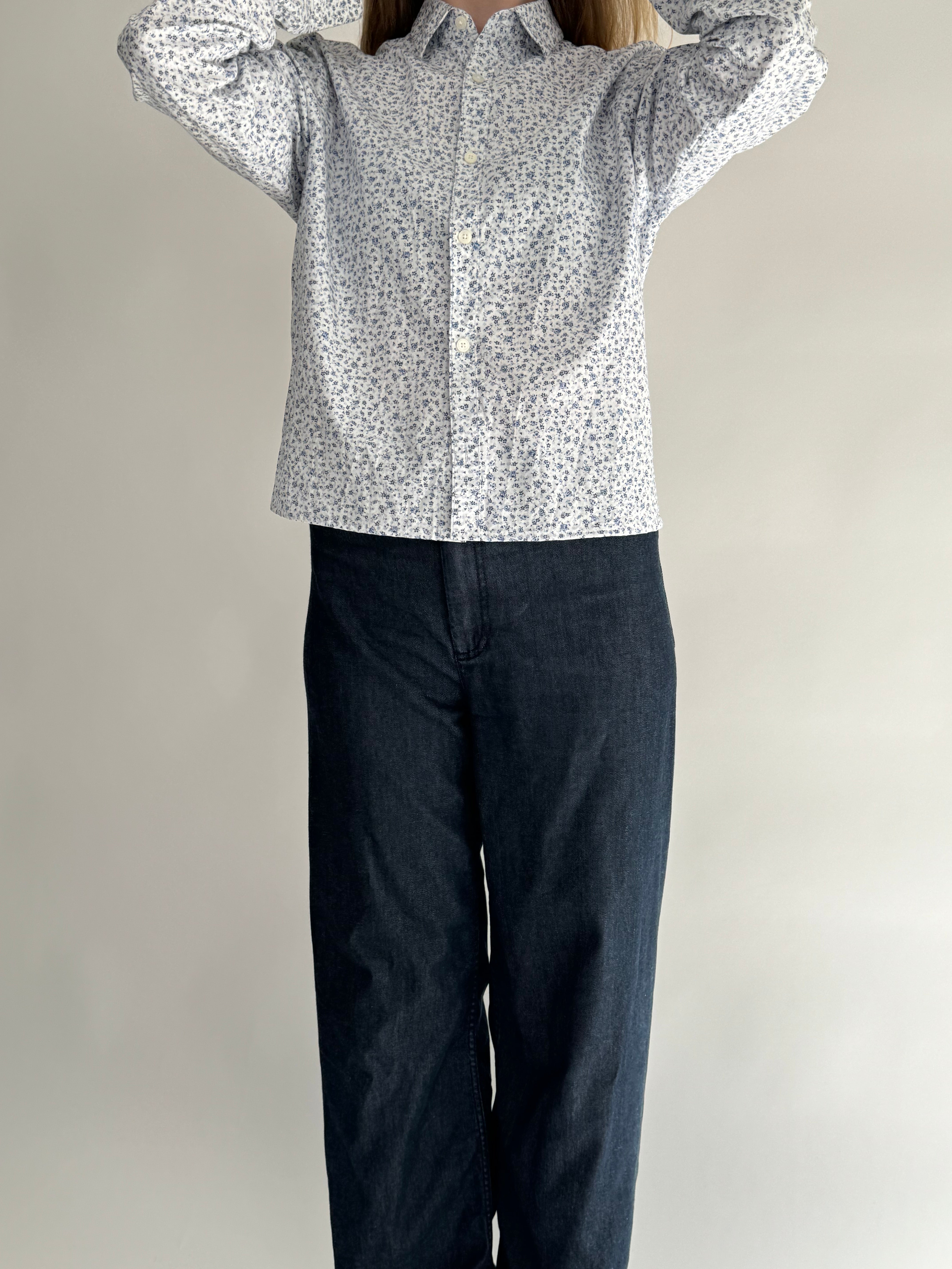 Floral Cropped Shirt str. S/M