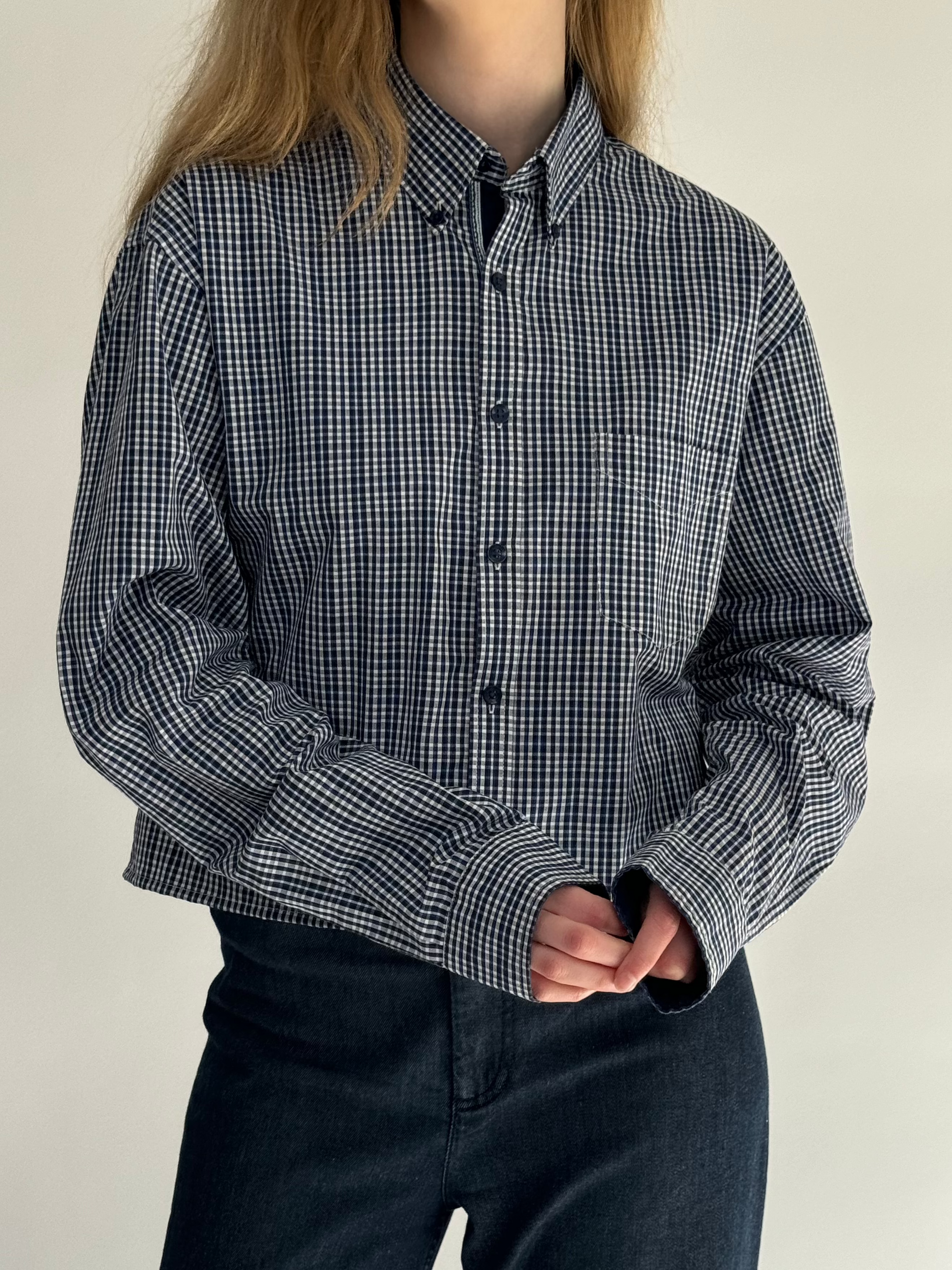 Checkered Cropped Shirt str. S/M