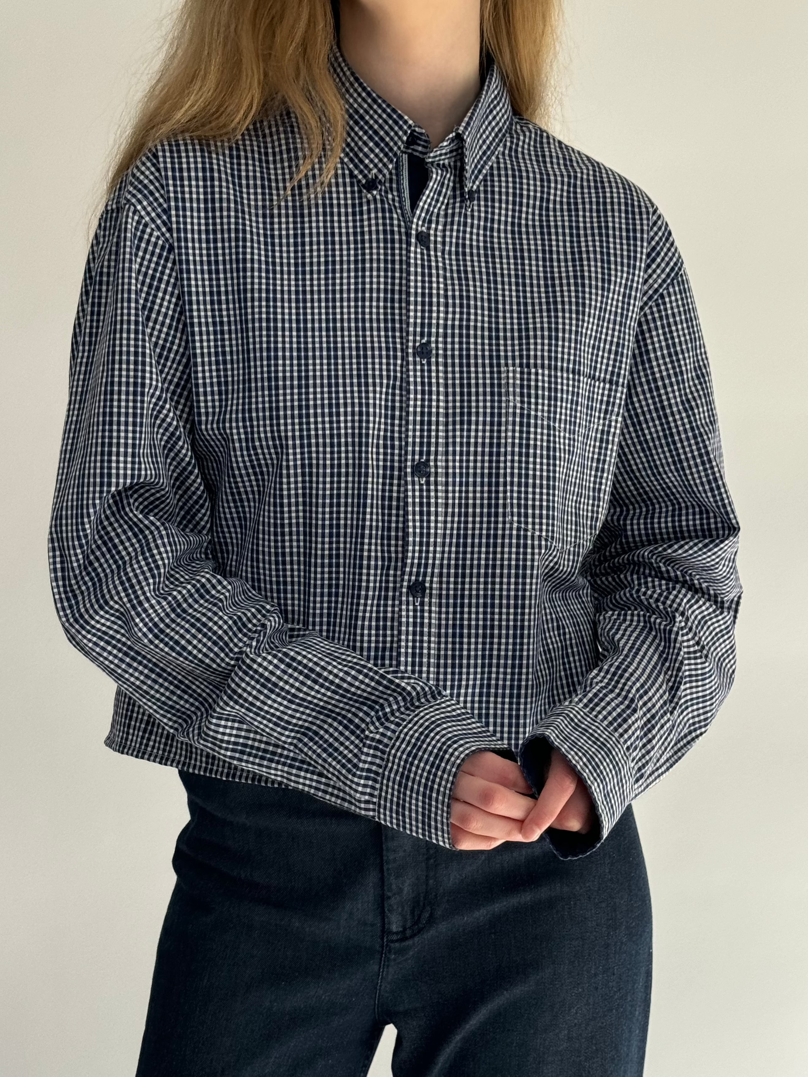 Checkered Cropped Shirt str. S/M