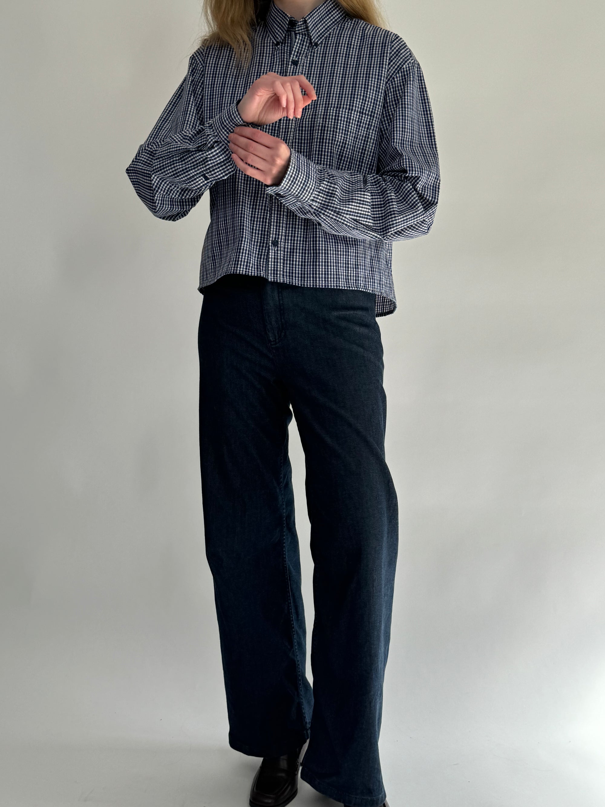 Checkered Cropped Shirt str. S/M