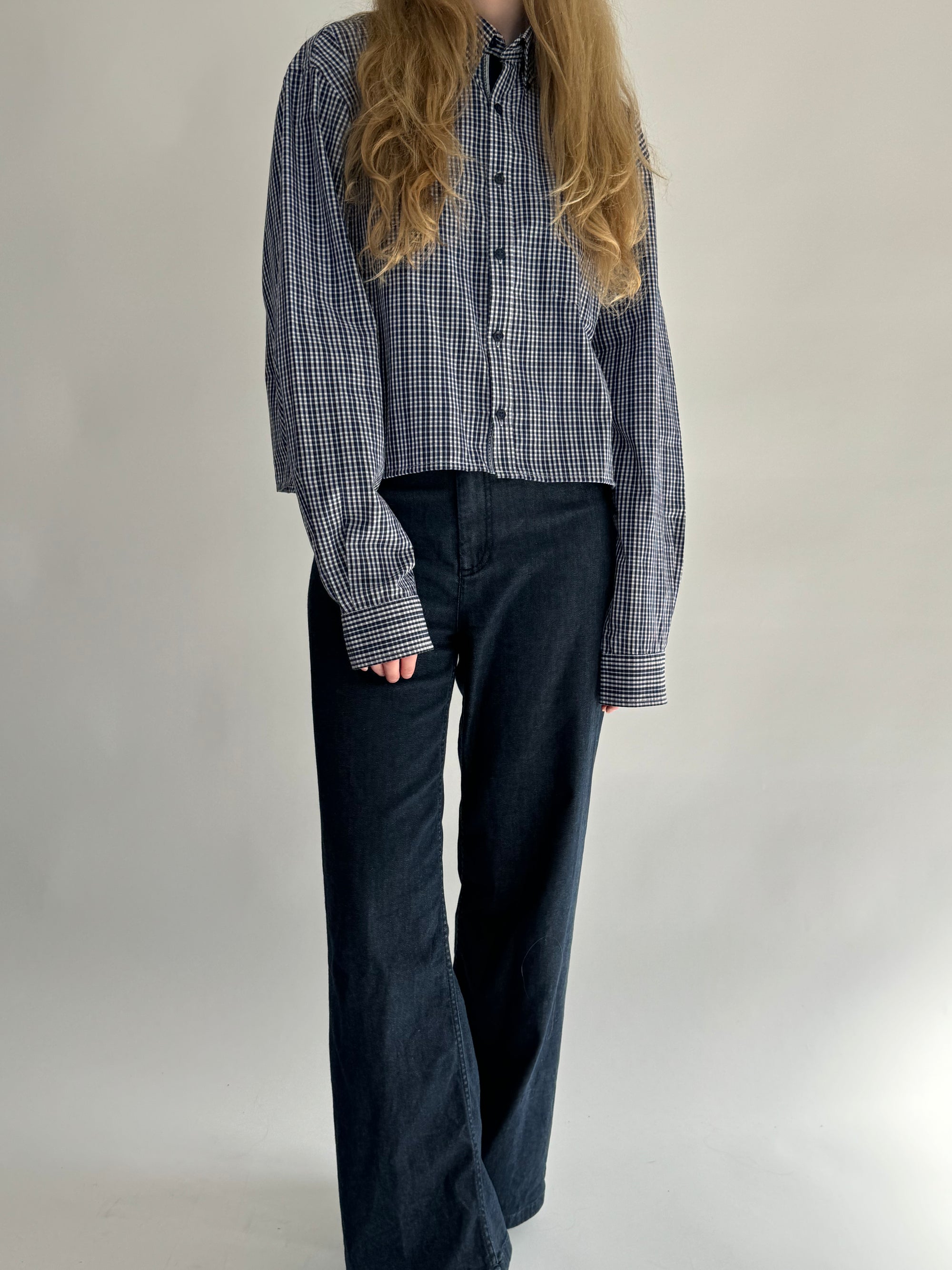 Checkered Cropped Shirt str. S/M