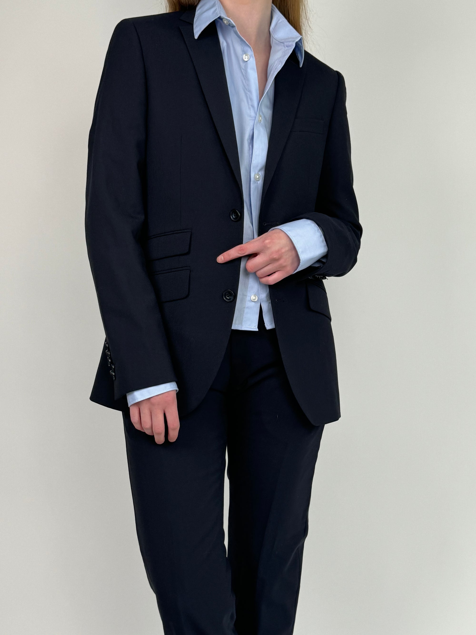 Blue Slim suit str. 36