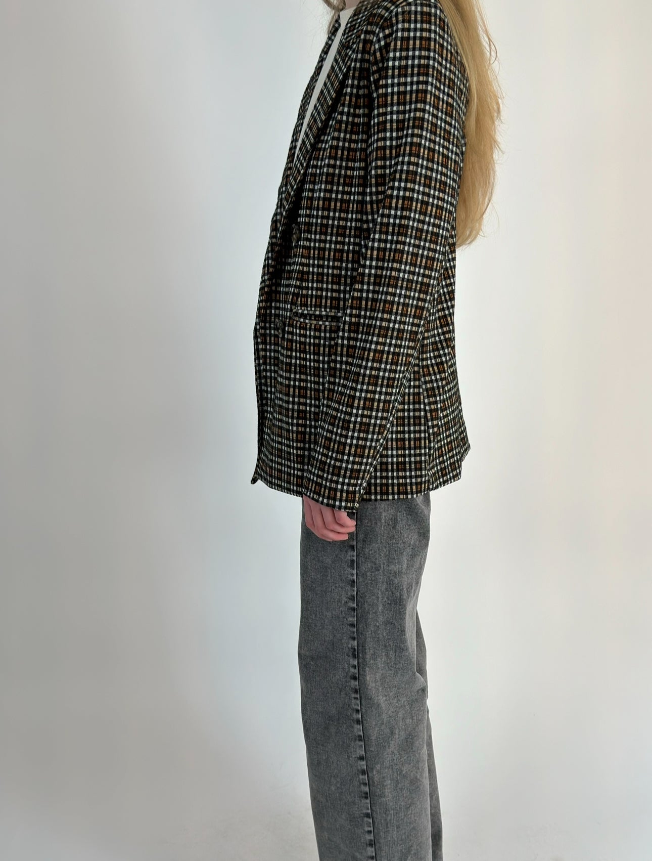 Soft Checkered Blazer str. 36
