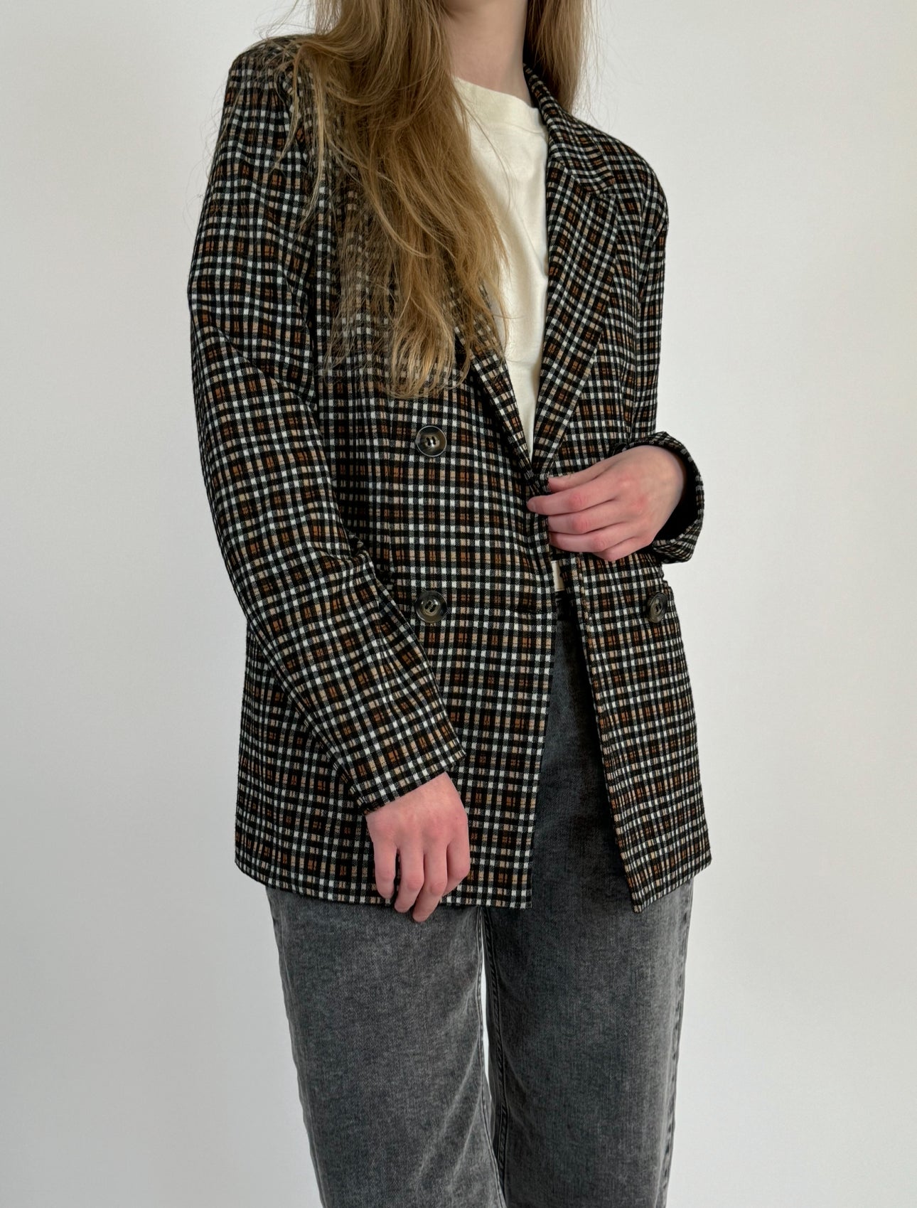 Soft Checkered Blazer str. 36
