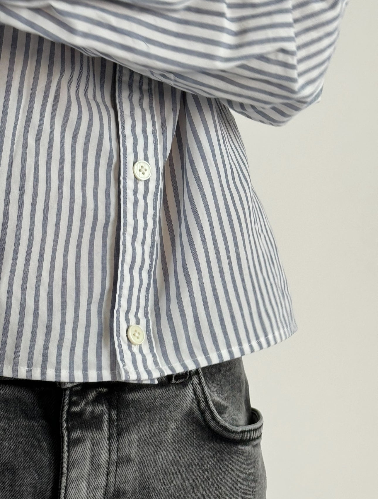 Striped Open Back Shirt str. XS/S
