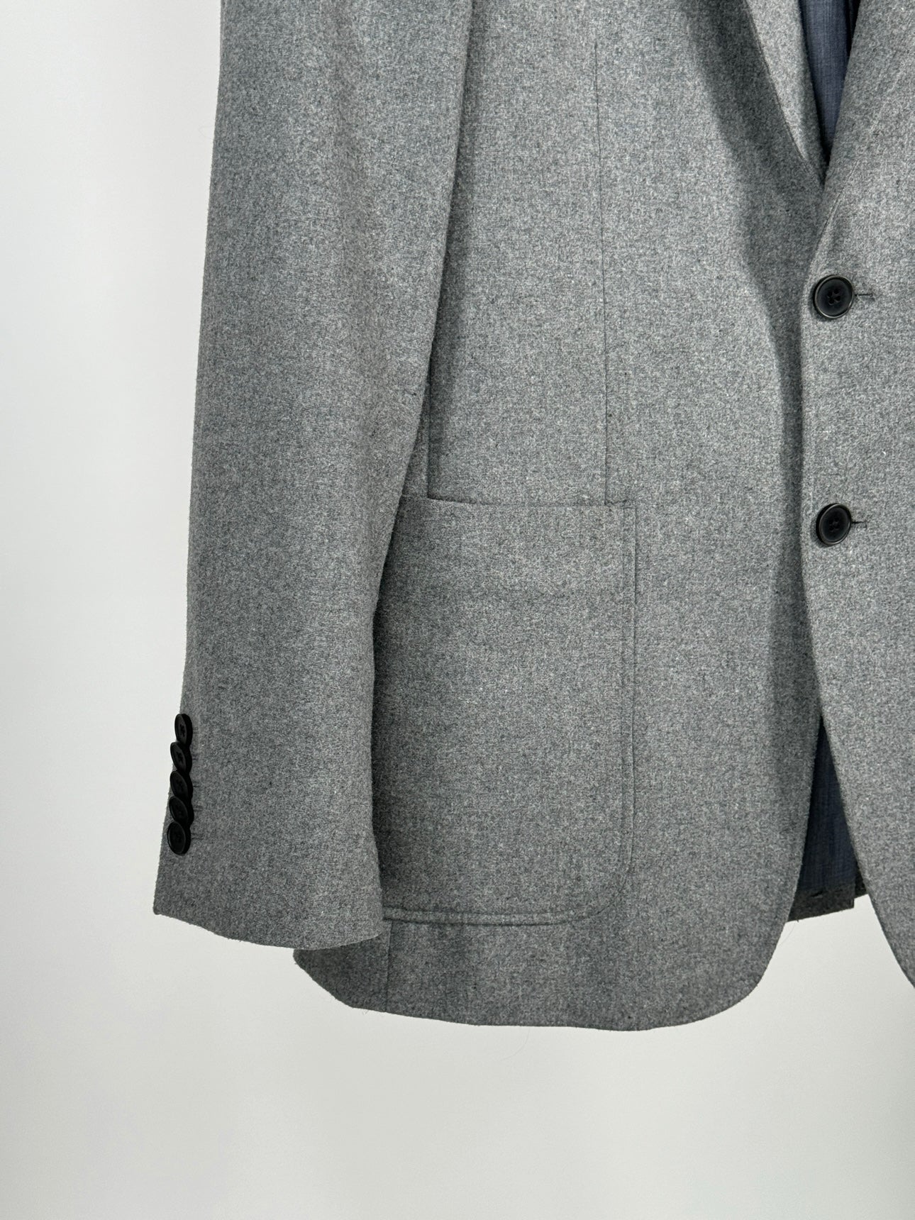 Grey Wool Blend Blazer str. 38